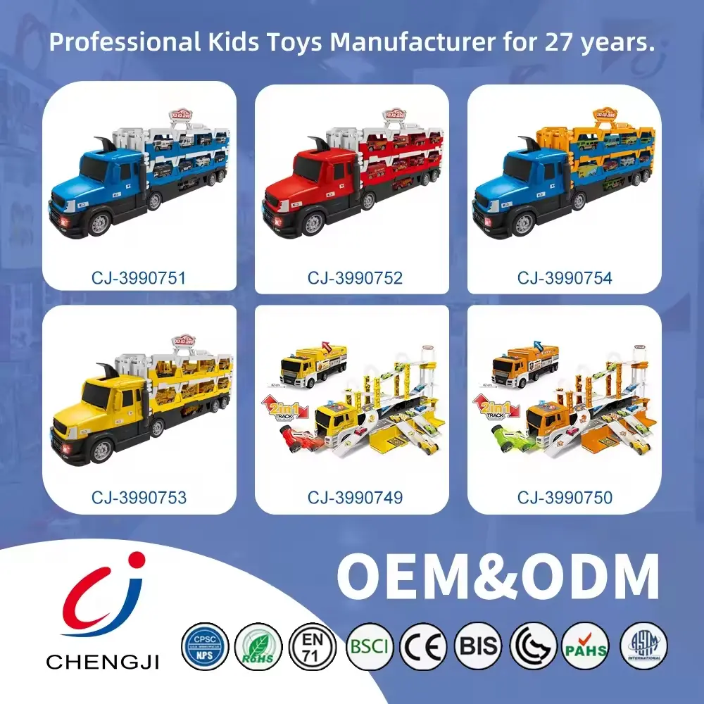 Wholesale Carrier Truck Race Track Toddler Toys, Transport Truck Car Toy Foldable Track for Kids - Image 15