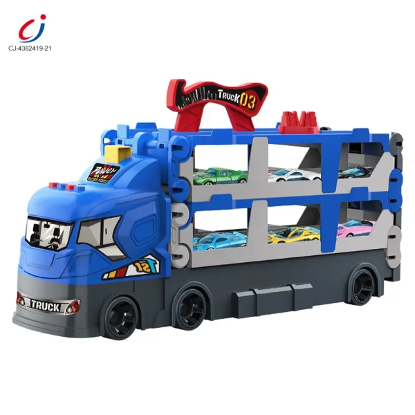 Wholesale Carrier Truck Race Track Toddler Toys, Transport Truck Car Toy Foldable Track for Kids
