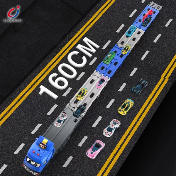 Wholesale Carrier Truck Race Track Toddler Toys, Transport Truck Car Toy Foldable Track for Kids