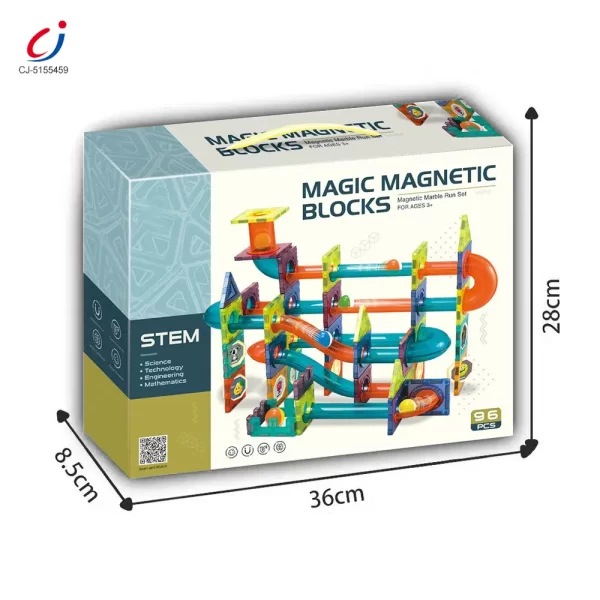 Wholesale Magnetic Tiles Marble Run, 3D Magnetic Building Blocks Set Race Track Toy for Kids - Building Educational Toys