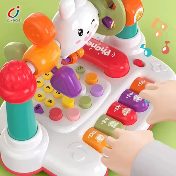 Wholesale Cartoon Baby Interactive Music Light Keyboard Telephone Toy - Musical Toys for Babies
