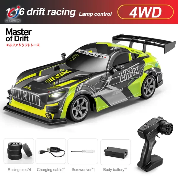 Wholesale 1:16 RC Drift Car, 4WD RC High-Speed Drift Car for Kids, with LED Lights - RC Drift Car Toy In Bulk