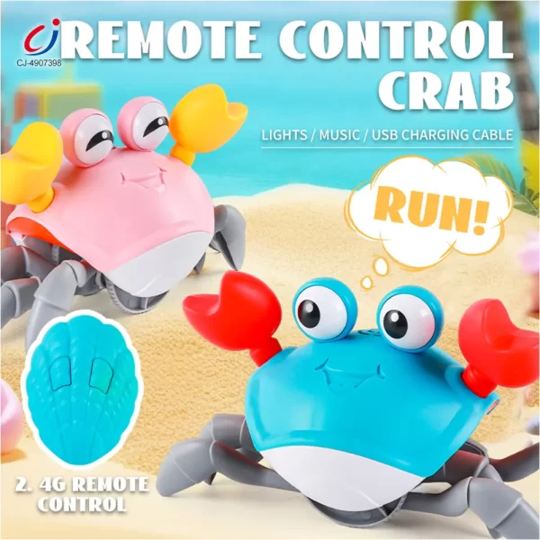 Wholesale RC Electric Induction Crab with Sound and Light - Bulk 2.4 GHz Wireless RC Animal Toys