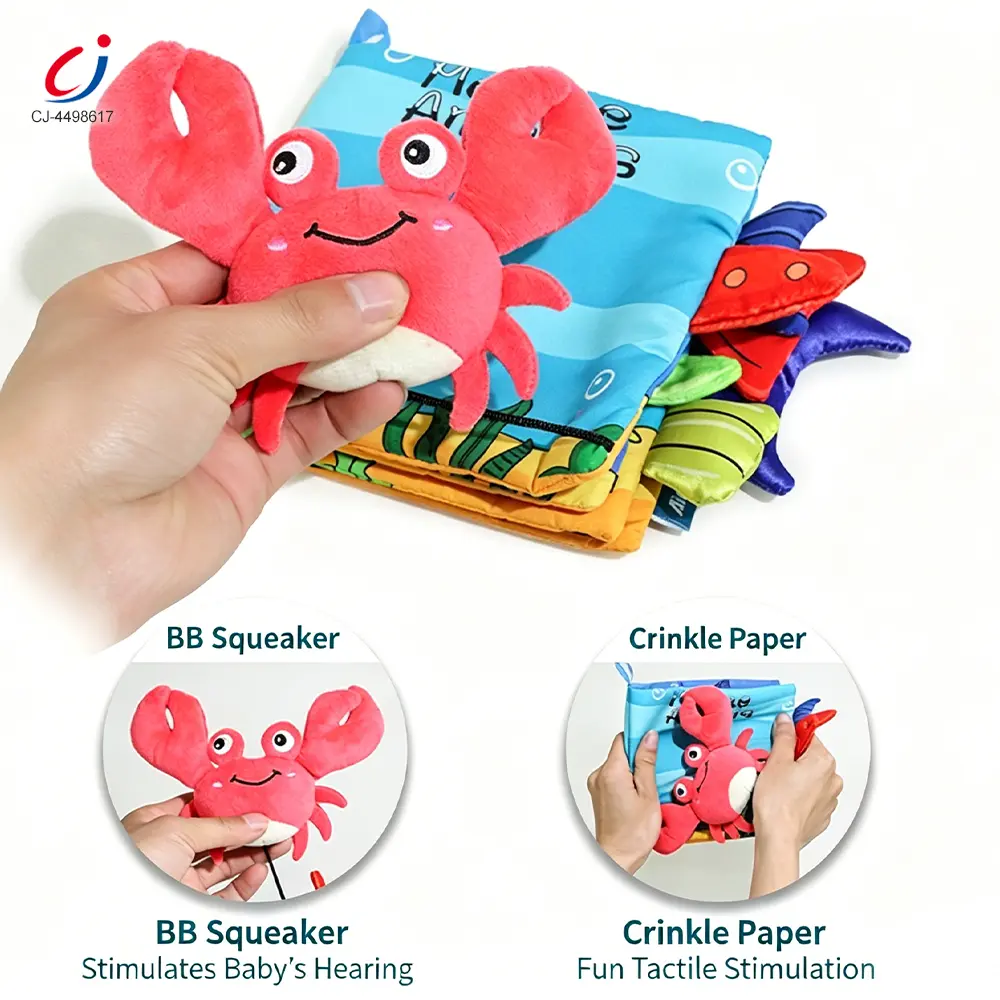 Wholesale Animal Soft Books with Crinkle Tails, Early Education Toy Supplies - 图片 4
