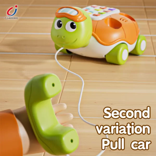 Wholesale Cartoon Turtle Pull String Phone Toy, CE-Certified Baby Phone Toy Supply