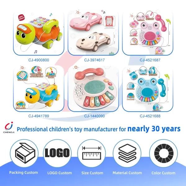 Wholesale Cartoon Turtle Pull String Phone Toy, CE-Certified Baby Phone Toy Supply
