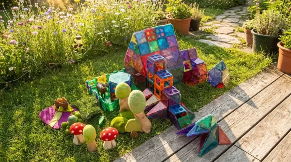 Magnetic building blocks for STEM play