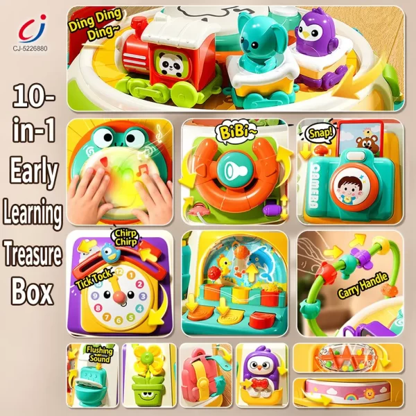 Wholesale 10-in-1 Activity Cube Toys, Educational Rotating Activity Busy Box Toy