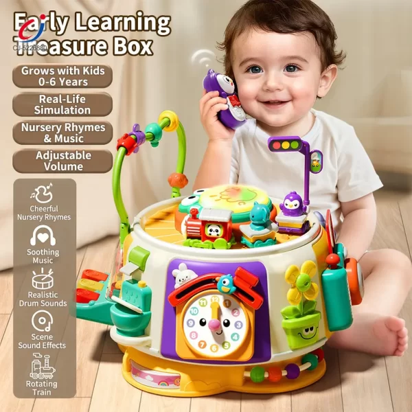 Wholesale 10-in-1 Activity Cube Toys, Educational Rotating Activity Busy Box Toy