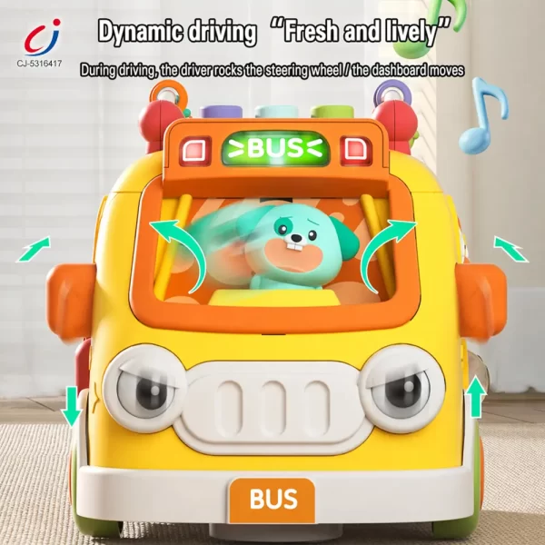 Wholesale Activity Shape Sorting Bus, Educational Baby Musical Toy
