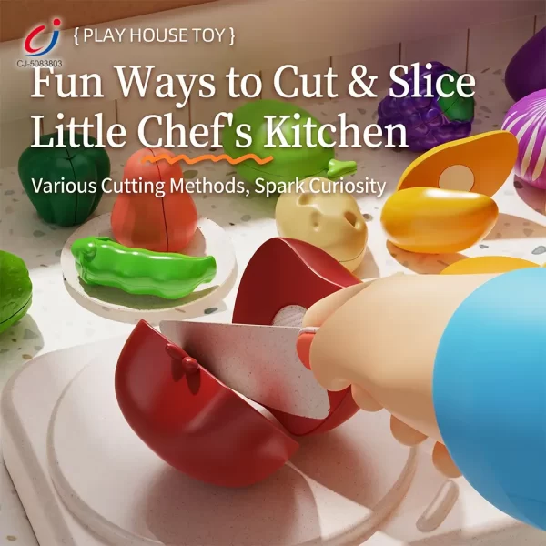 Wholesale Pretend Play Kitchen Cutting Fruits Vegetables Toys - Pretend Food Toys Bulk Supply