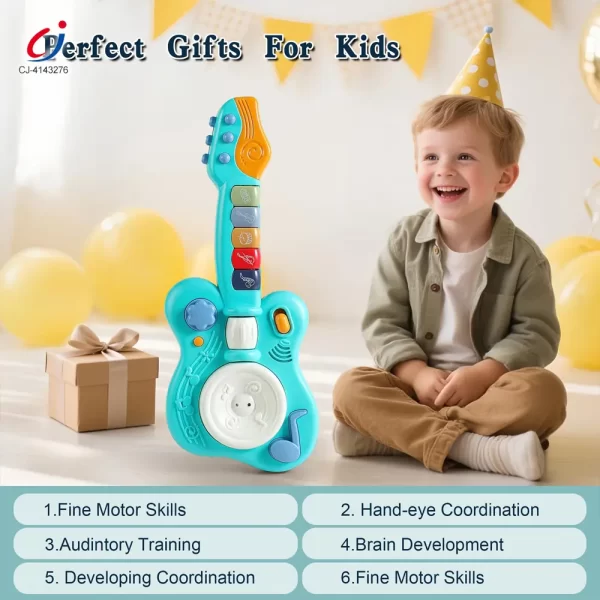 Wholesale Kids' Guitar Toys with LED Lights & Sound, Interactive Early Learning Supply