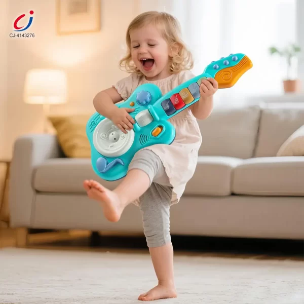 Wholesale Kids' Guitar Toys with LED Lights & Sound, Interactive Early Learning Supply