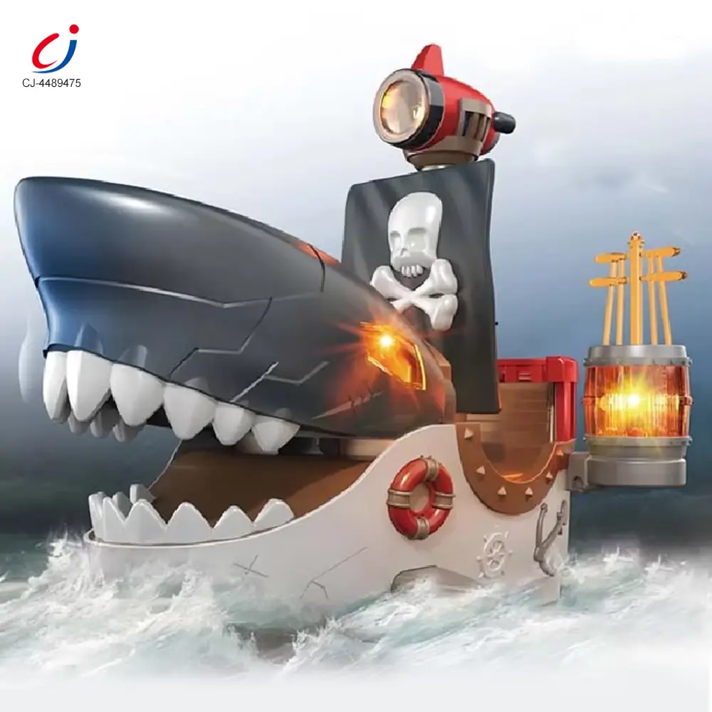 Wholesale Gear Mecha Shark Pirate Ship Toy, Light and Music Full Functions, Battery-Operated Educational Kids Toys - Image 2