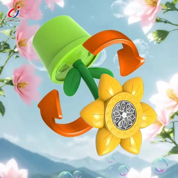 Wholesale Sunflower Bubble Machine with Music & Lights for Kids