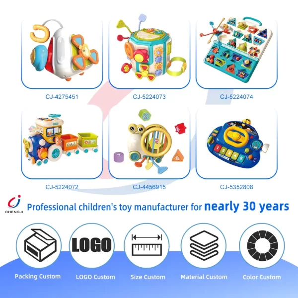 Wholesale 11 Sided Baby Montessori Toy Activity Cube - Baby Learning Toys