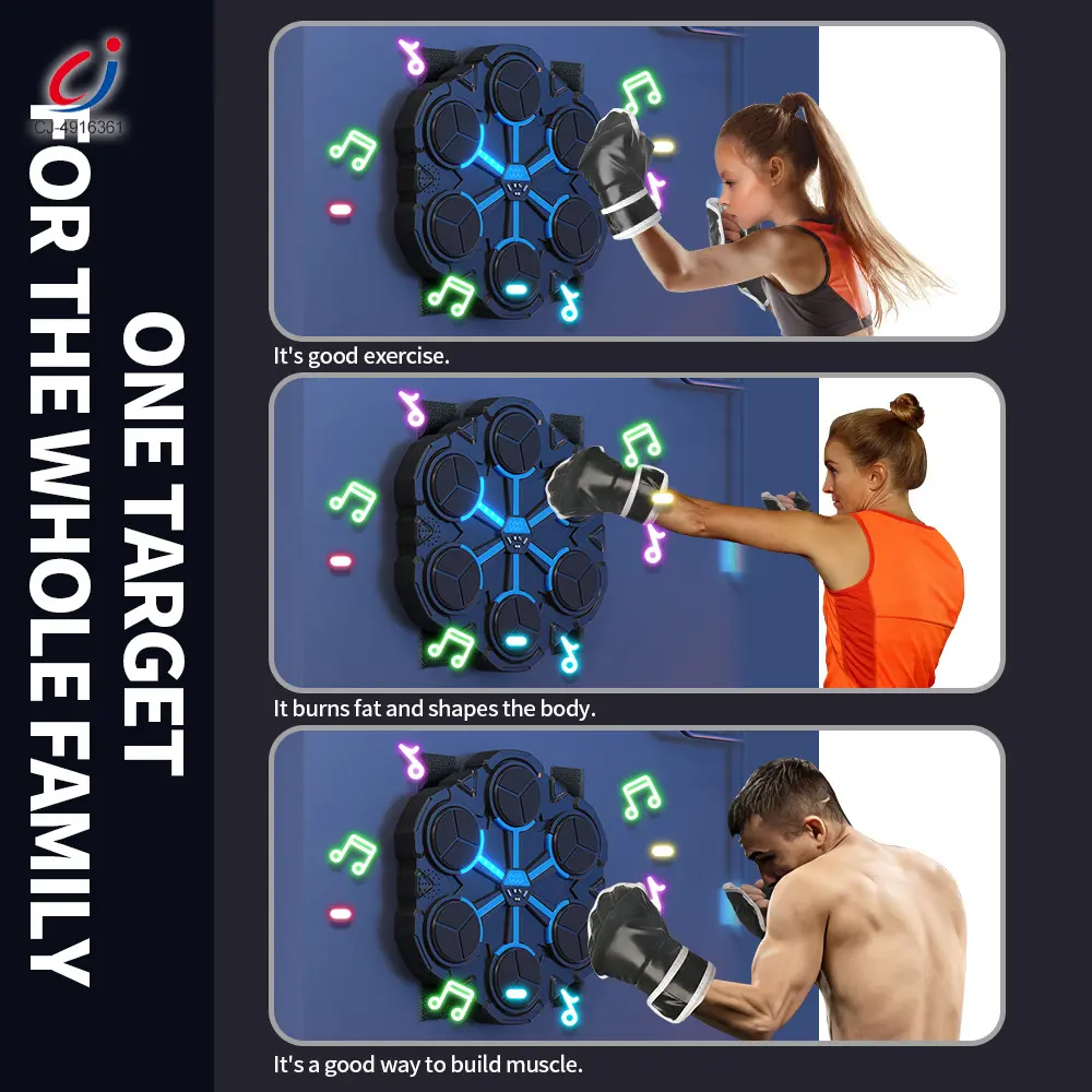 Wholesale Wall-Mounted Music Boxing Machine Toy for Kids with Cool Lights - Sports Toys for Kids - الصورة 2