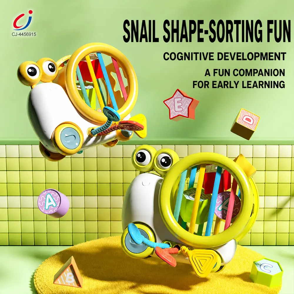 Wholesale Baby Snail Sensory Shape Sorter Blocks Pull String Toy - Baby Development Toys - 이미지 4
