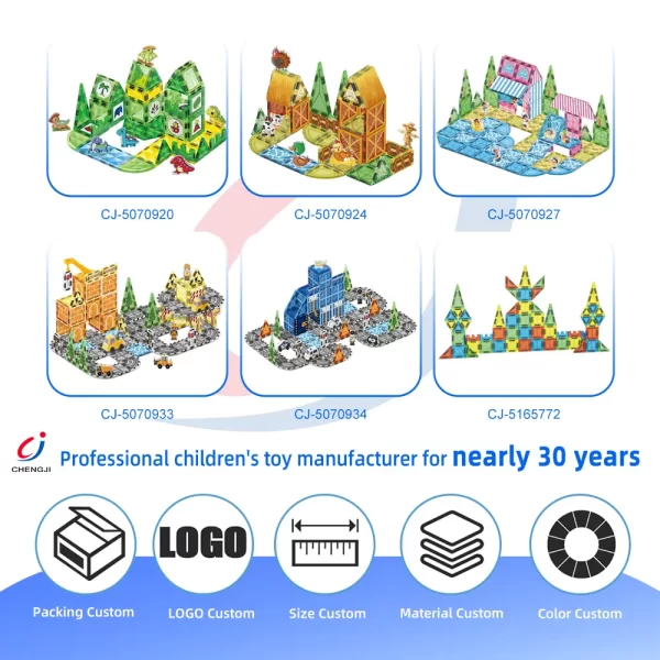 Wholesale Winter Ice Theme Magnetic Tile Building Blocks - Building Blocks Toys Manufacturer